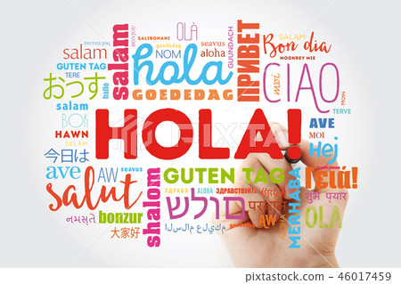 Hola! (Hello Greeting in Spanish) word cloud Hola! (Hello Greeting in Spanish) word cloud 46017459