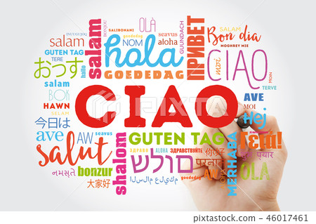 Ciao (Hello Greeting in Italian) word cloud Ciao (Hello Greeting in Italian) word cloud 46017461