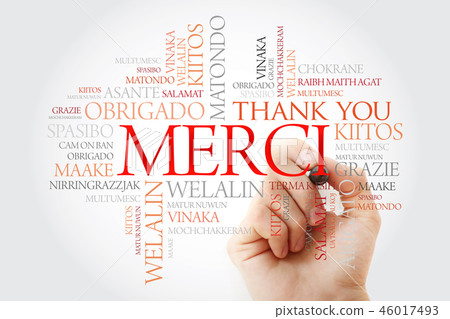Merci (Thank You in French) Word Cloud Merci (Thank You in French) Word Cloud 46017493