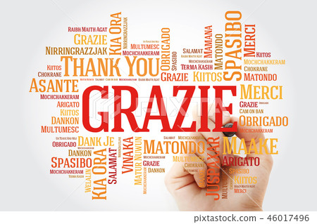 Grazie (Thank You in Italian) Word Cloud Grazie (Thank You in Italian) Word Cloud 46017496