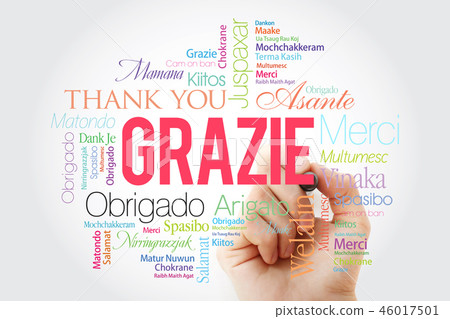 Grazie (Thank You in Italian) Word Cloud Grazie (Thank You in Italian) Word Cloud 46017501