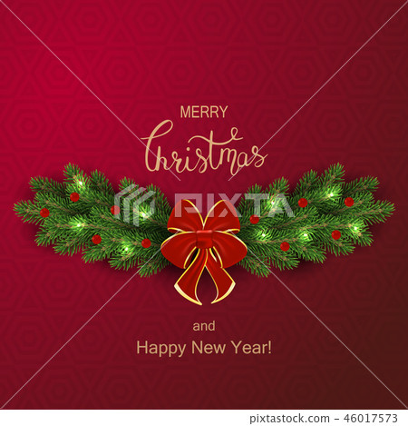 Holiday Vector Lettering background. Merry Christmas concept 46017573