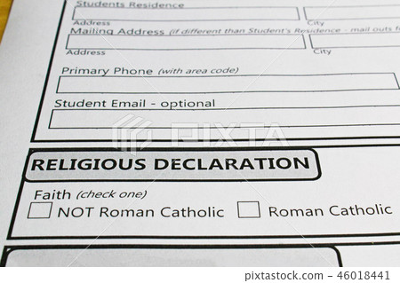 Declaring ones faith in order to attend a school 46018441