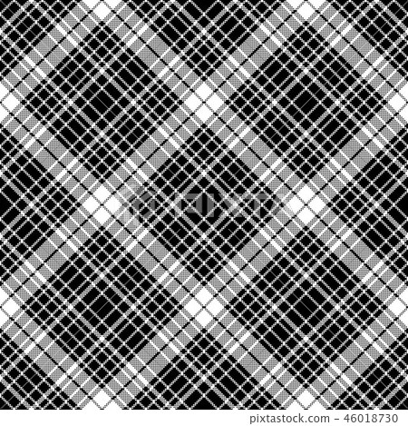 Check black white plaid seamless pattern 46018730