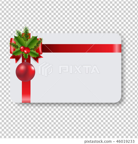Blank Gift Tag Red Ribbon Bow Transparent  46019233