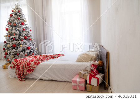 Merry Christmas gifts Interior white room holidays new year tree 46019311