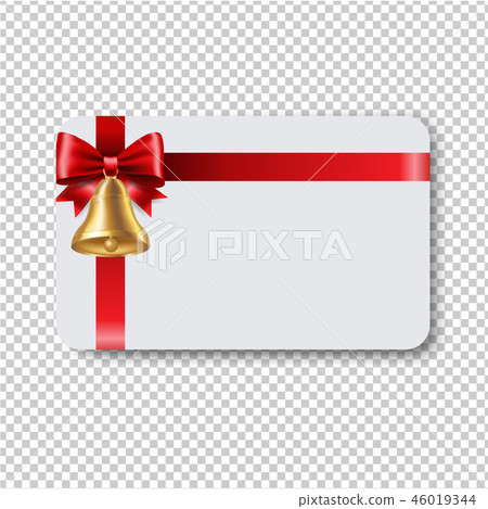 Blank Gift Tag Red Ribbon Bow Ribbon Transparent  46019344