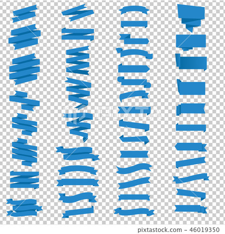 Ribbon Set Isolated Transparent Background Ribbon Set Isolated Transparent Background 46019350