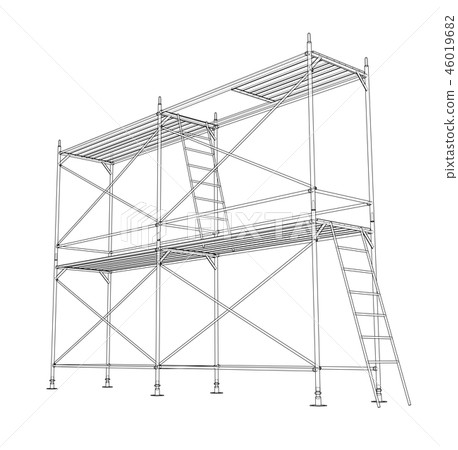 3D outline scaffold. 3d illustration 46019682
