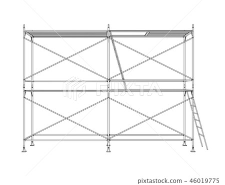 3D outline scaffold. 3d illustration 46019775