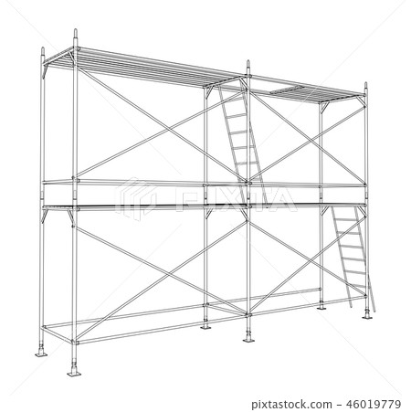 3D outline scaffold. 3d illustration 46019779