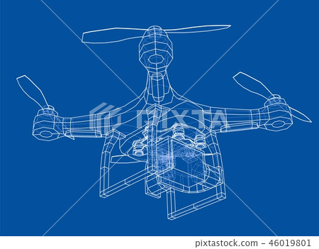 Drone concept. 3d illustration Drone concept. 3d illustration 46019801