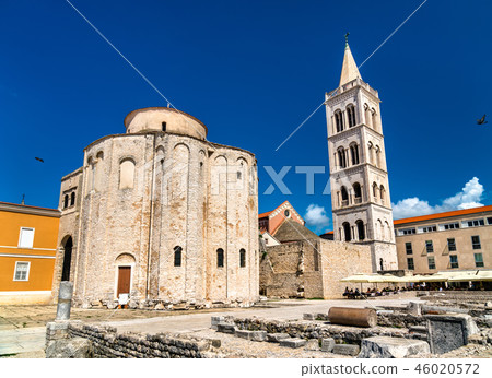 St. Donatus Church and the Bell Tower of Zadar Cathedral. Croatia St. Donatus Church and the Bell Tower of Zadar Cathedral. Croatia 46020572