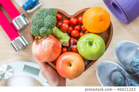 Healthy lifestyle concept, clean food good health 46021283