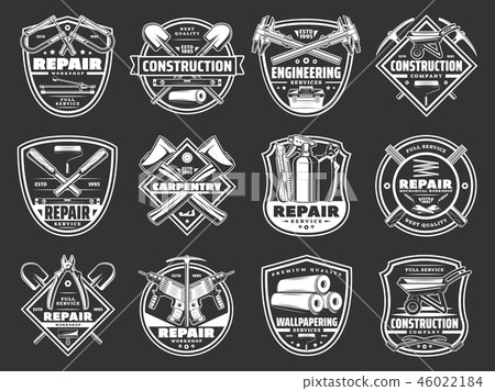Home repair service construction tools shop icons 46022184