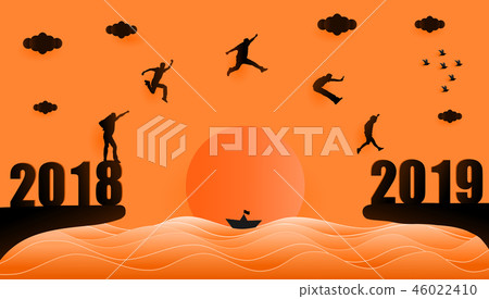 Business target on year 2019 concept Business target on year 2019 concept 46022410