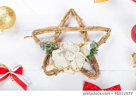 Christmas toys on a table Christmas toys on a table 46022877