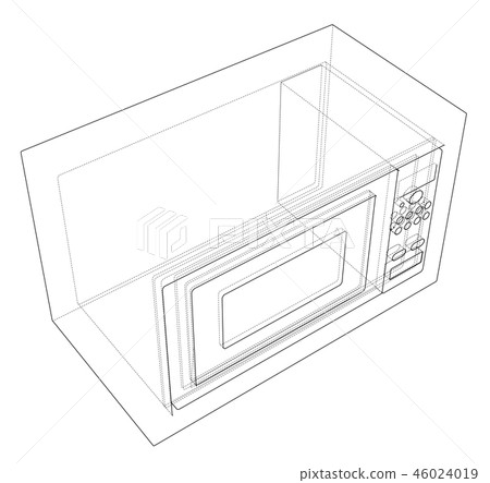 Microwave concept. 3d illustration 46024019