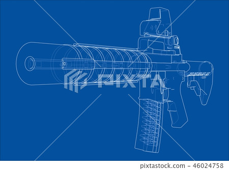 Machine Gun. 3d illustration 46024758