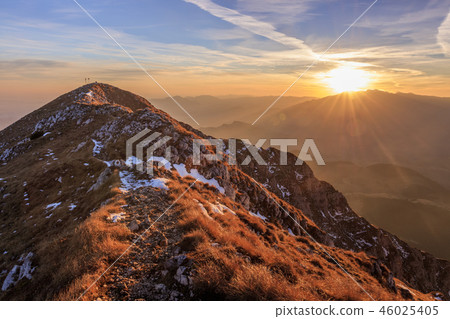 mountain landscape in sunrise mountain landscape in sunrise 46025405