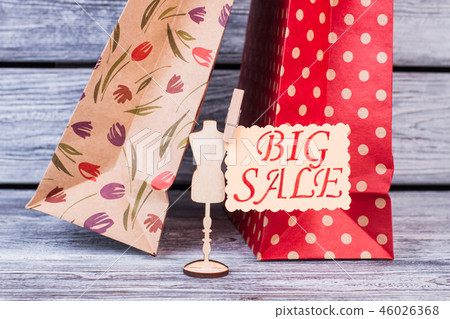 Shopping background with paper bags. Shopping background with paper bags. 46026368