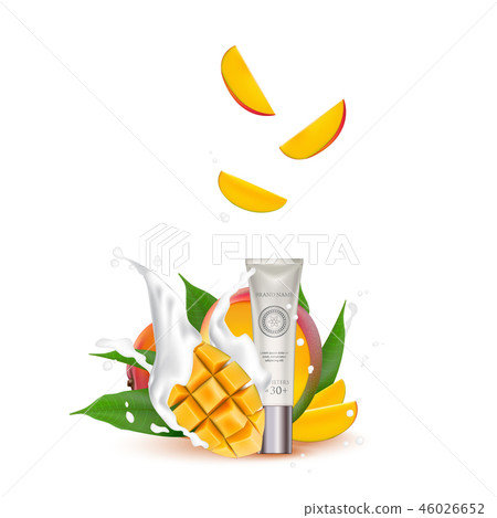 Organic Cosmetic luxury packaging, plastic tube. Organic Cosmetic luxury packaging, plastic tube. 46026652