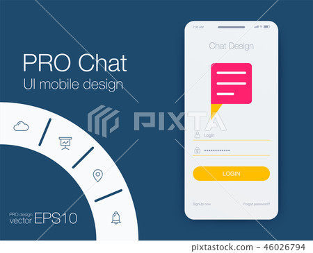 Vector phone chat interface. Sms messages. Stock vector Vector phone chat interface. Sms messages. Stock vector 46026794