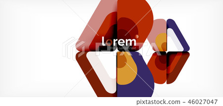 Colorful trendy geometric shapes background 46027047