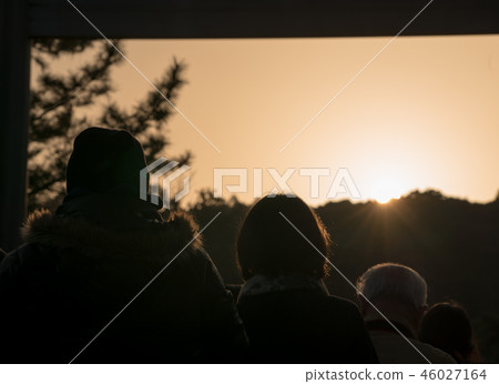 Sunrise of Ise shrine Nakamiya Uji Bridge 46027164