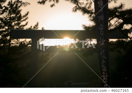 Sunrise of Ise shrine Nakamiya Uji Bridge 46027165
