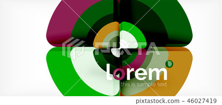 Circles and triangles design abstract background 46027419