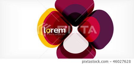 Abstract background - geometric multicolored round shapes composition. Trendy abstract layout Abstract background - geometric multicolored round shapes composition. Trendy abstract layout 46027628
