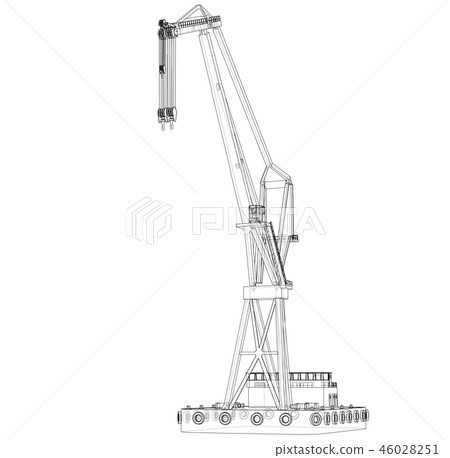 Floating Crane Vector Industrial Sketch Machine Vector, Industrial, Sketch,  Machine PNG and Vector with Transparent Background for Free Download