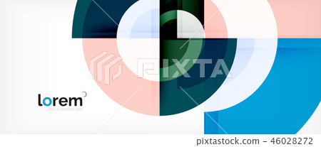 Modern geometric circles abstract background, colorful round shapes with shadow effects Modern geometric circles abstract background, colorful round shapes with shadow effects 46028272