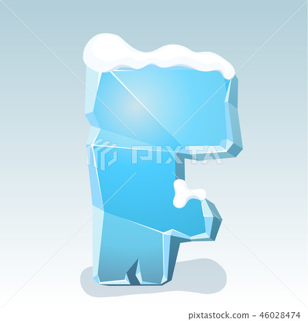 Ice letter F Ice letter F 46028474