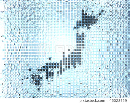 CG 3D illustration 3D design world earth Japan map global 46028539