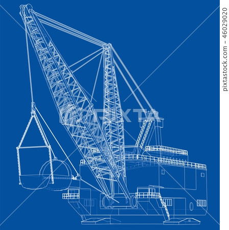 Dragline walking excavator Dragline walking excavator 46029020