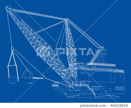 Dragline walking excavator Dragline walking excavator 46029026