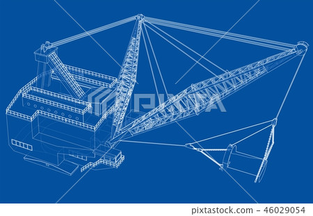 Dragline walking excavator Dragline walking excavator 46029054