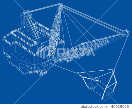 Dragline walking excavator 46029056