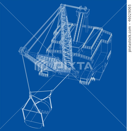 Dragline walking excavator Dragline walking excavator 46029065