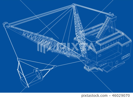 Dragline walking excavator Dragline walking excavator 46029070