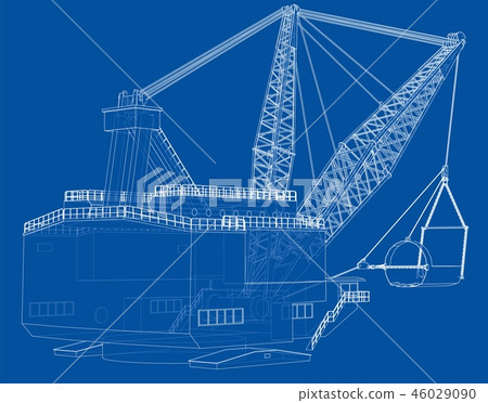 Dragline walking excavator Dragline walking excavator 46029090