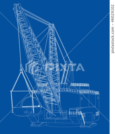 Dragline walking excavator Dragline walking excavator 46029102