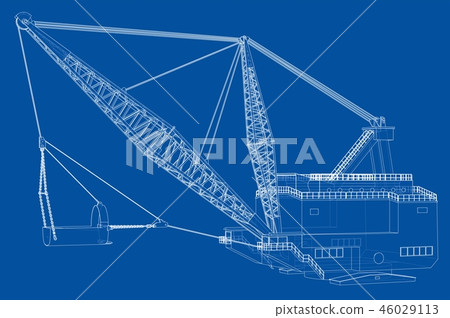 Dragline walking excavator Dragline walking excavator 46029113