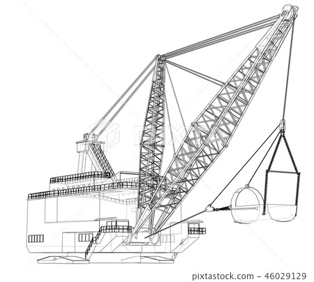 Dragline walking excavator 46029129