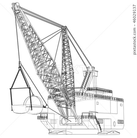 Dragline walking excavator Dragline walking excavator 46029137