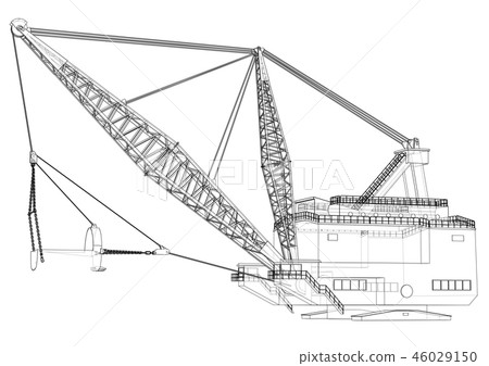 Dragline walking excavator Dragline walking excavator 46029150