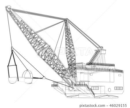 Dragline walking excavator Dragline walking excavator 46029155
