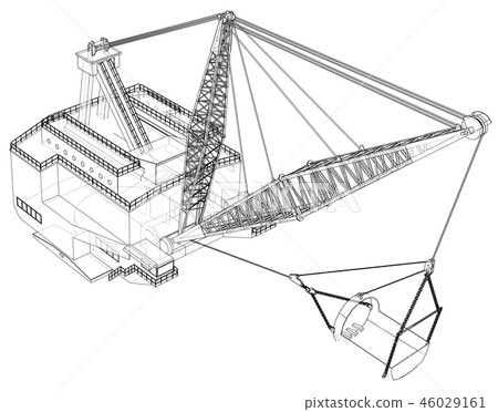Dragline walking excavator Dragline walking excavator 46029161